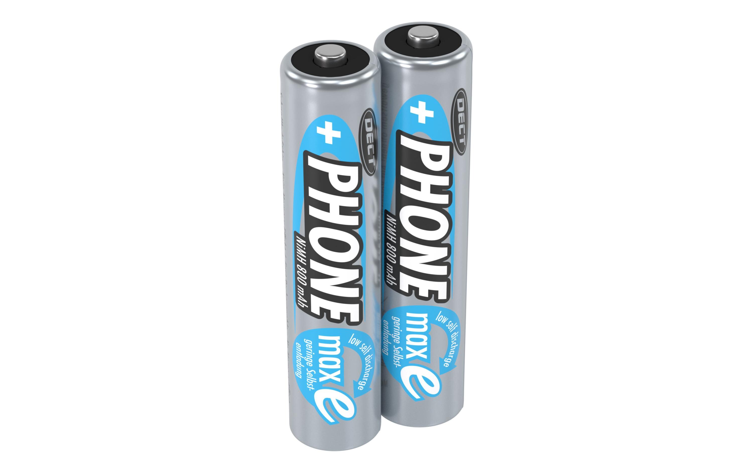Akku Phone NiMH AAA für DECT-Phones 800 mAh, 2 StückAAA-Akkus im 2er-Pack