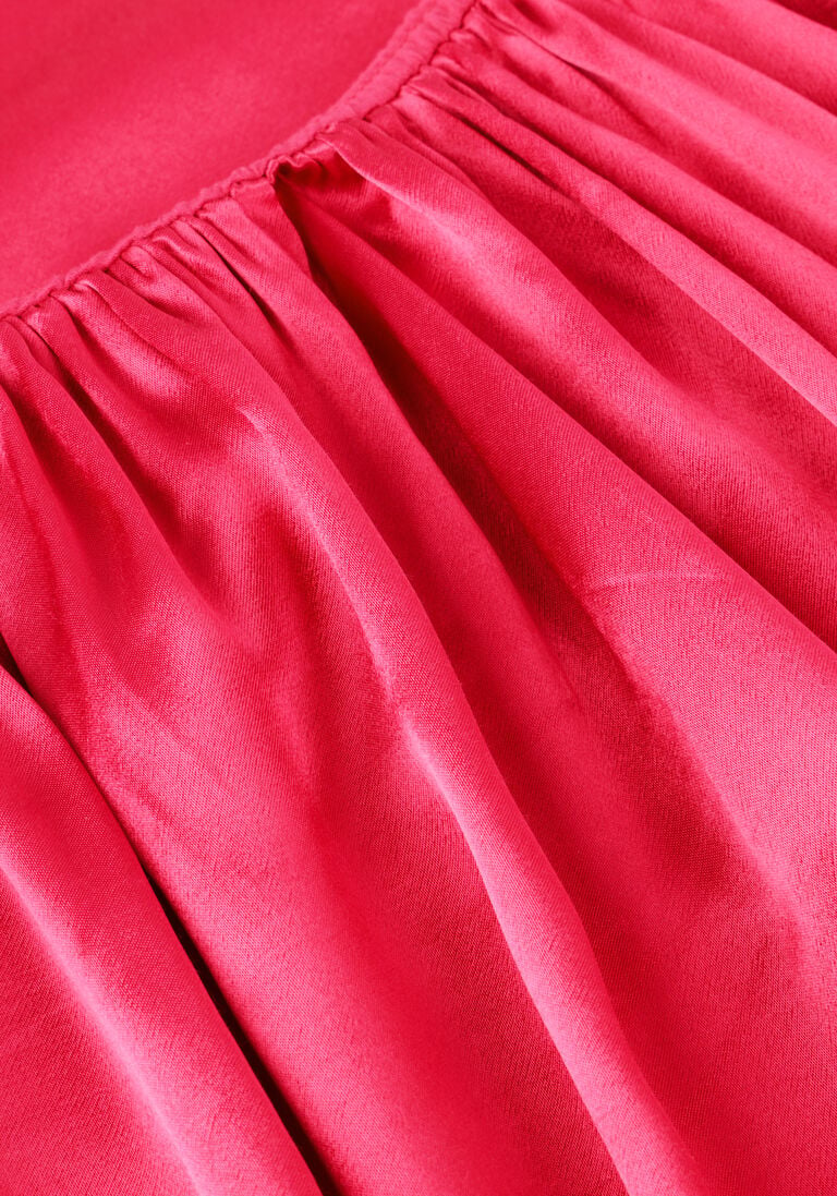 fuchsia greek archaic kori mini jurk 130162