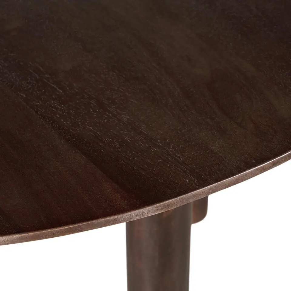 Lewis & Loft Eettafel Lian - ⌀120 - Mangohout - Walnoot bruin