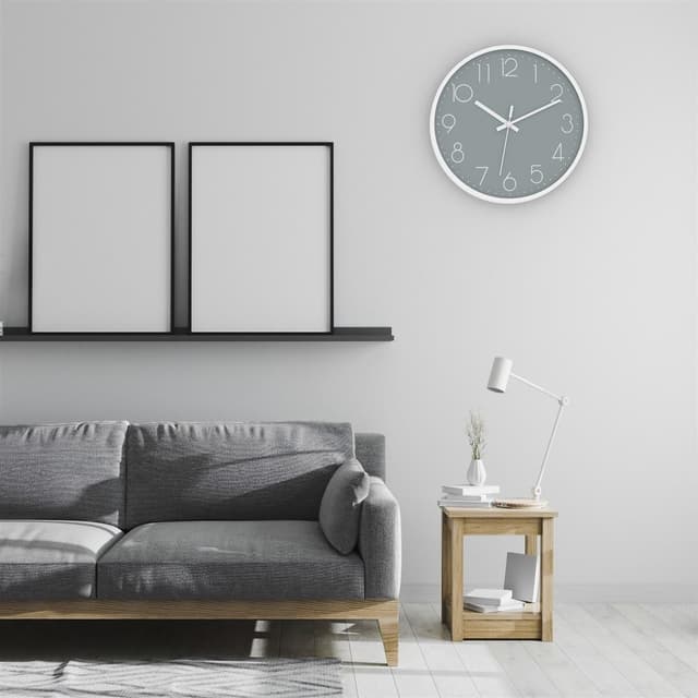 Vægur i30,5 cm diameter Ur (hvid