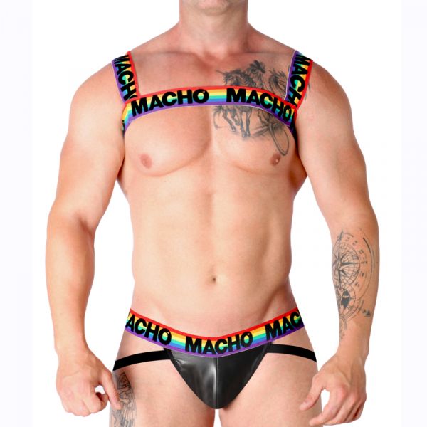 Macho Arnês Duplo Pride Limited 145x37x130