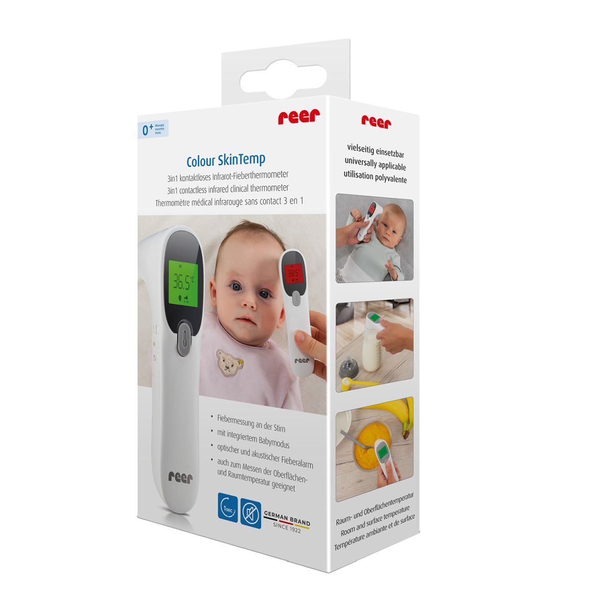 reer Colour SkinTemp 3in1 kontaktloses Infrarot-Fieberthermometer