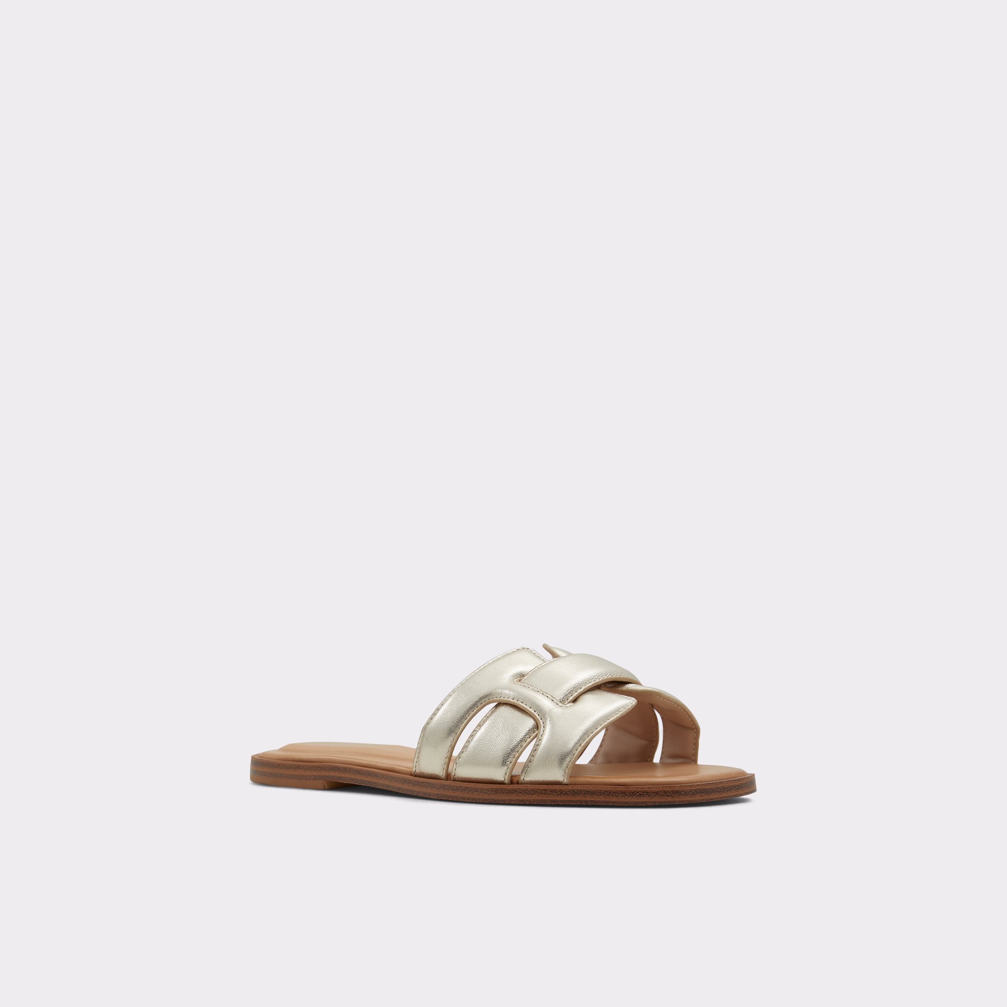 Elenaa Champagne Women Flat Sandals