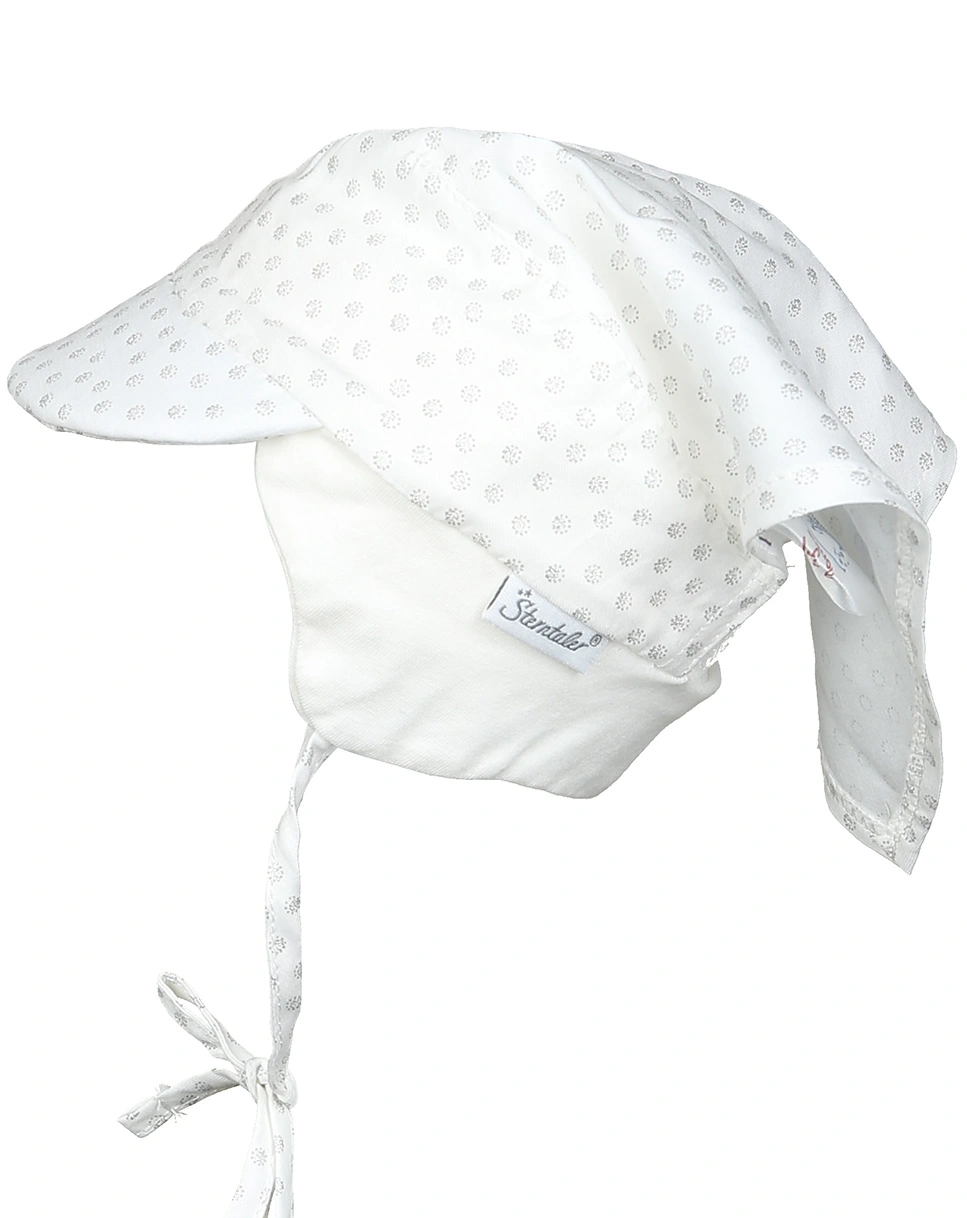 Kopftuch-Mütze GLITZER in weiß