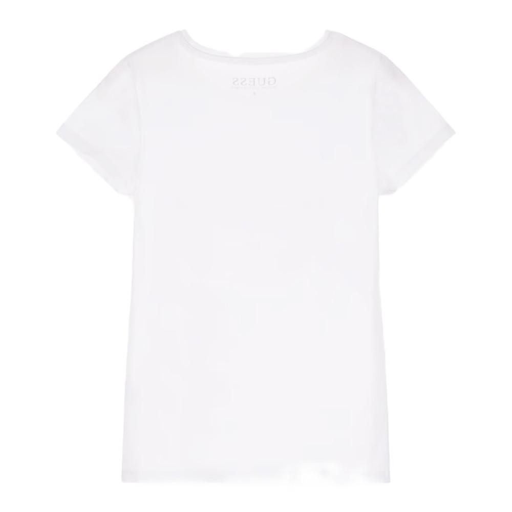 Guess T-shirt Blanc Fille Guess Frontal