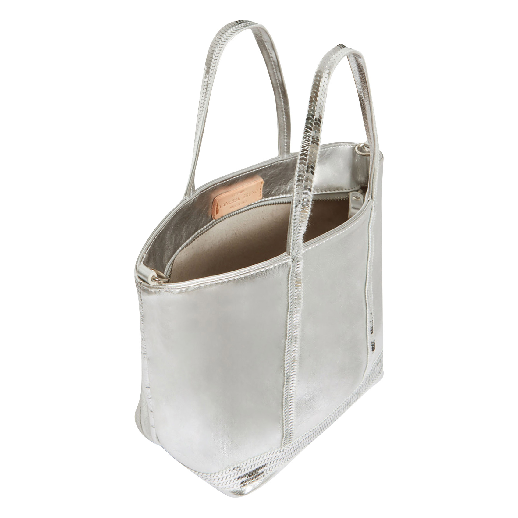 CABAS S- Cabas S bandoulière en cuir | Gris