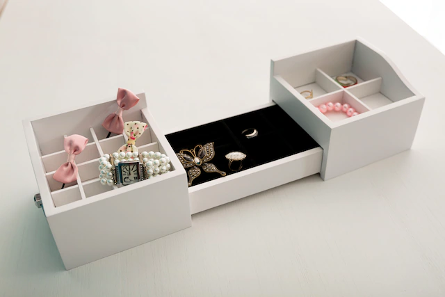 Myflair Möbel & Accessoires Kosmetikbox »Marlisa, weiss« ausziehbar, auch ideal als Schmuckkasten