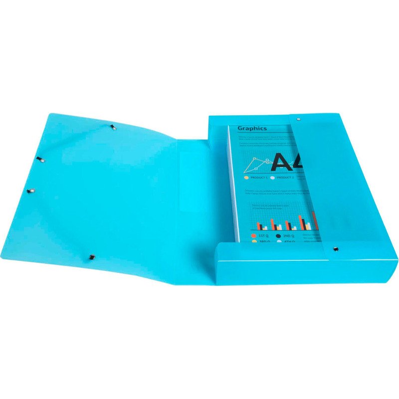 Chemise box plastique Exacompta Chromaline 25 x 33 cm dos 6 cm couleurs assorties pastel