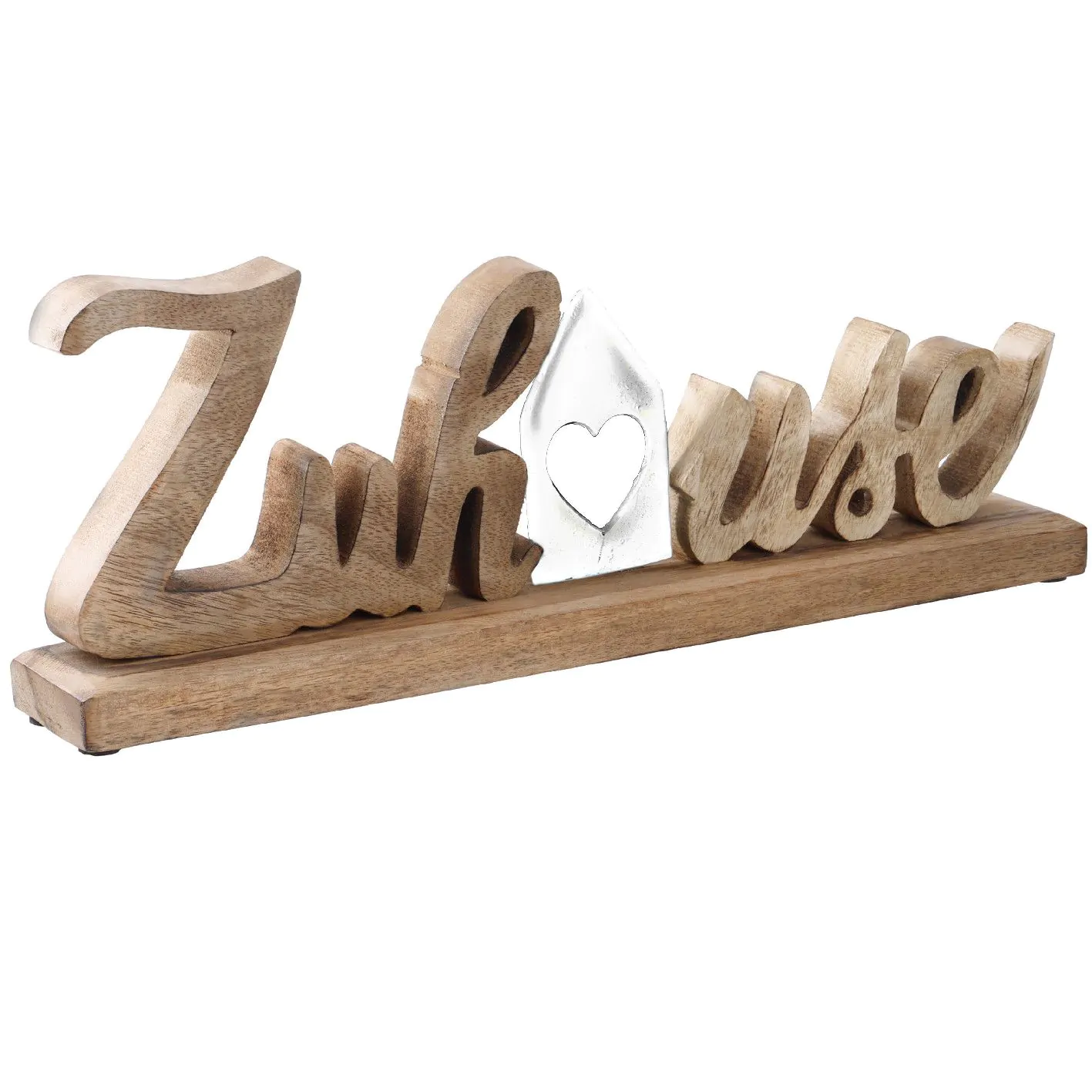 Schriftzug Zuhause, silbermatt