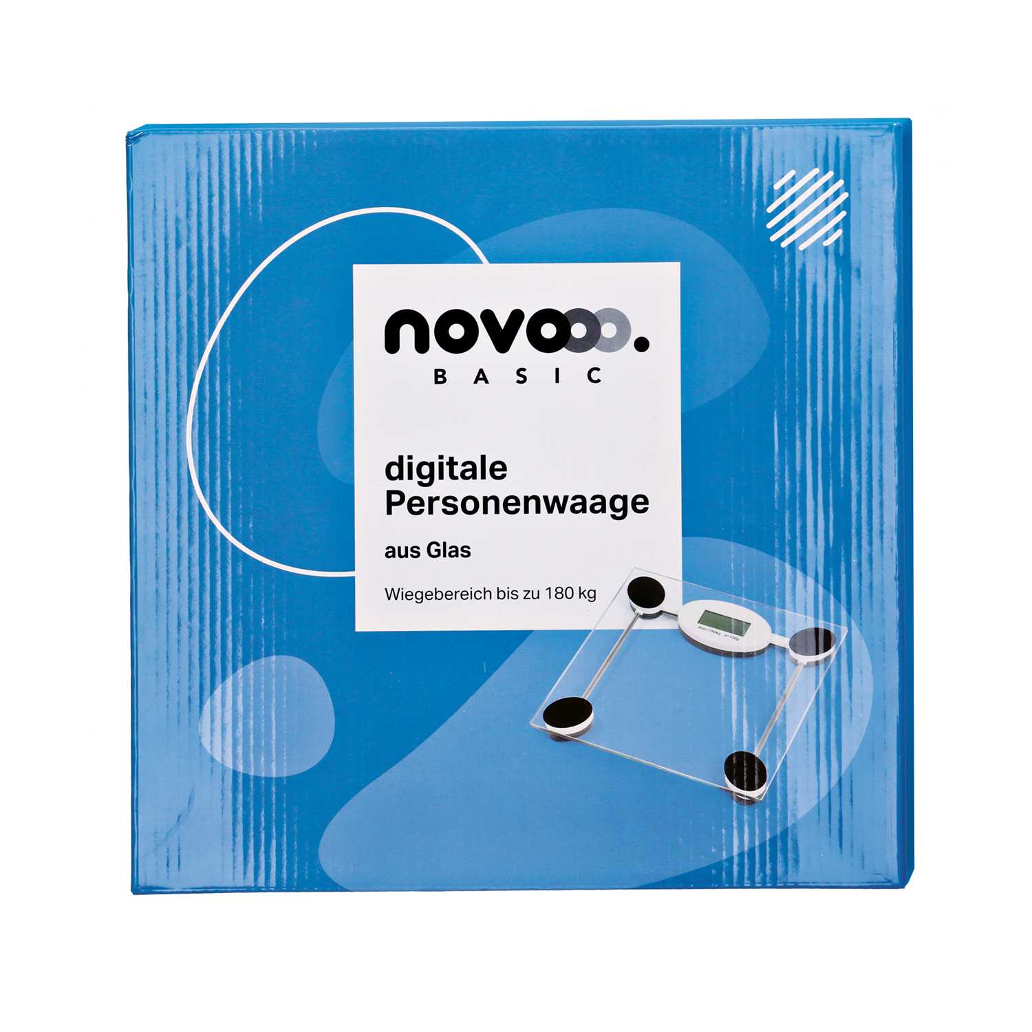 novooo Personenwaage digital, Glas