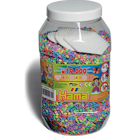 Hama midi perler 19000 stk. - pastel