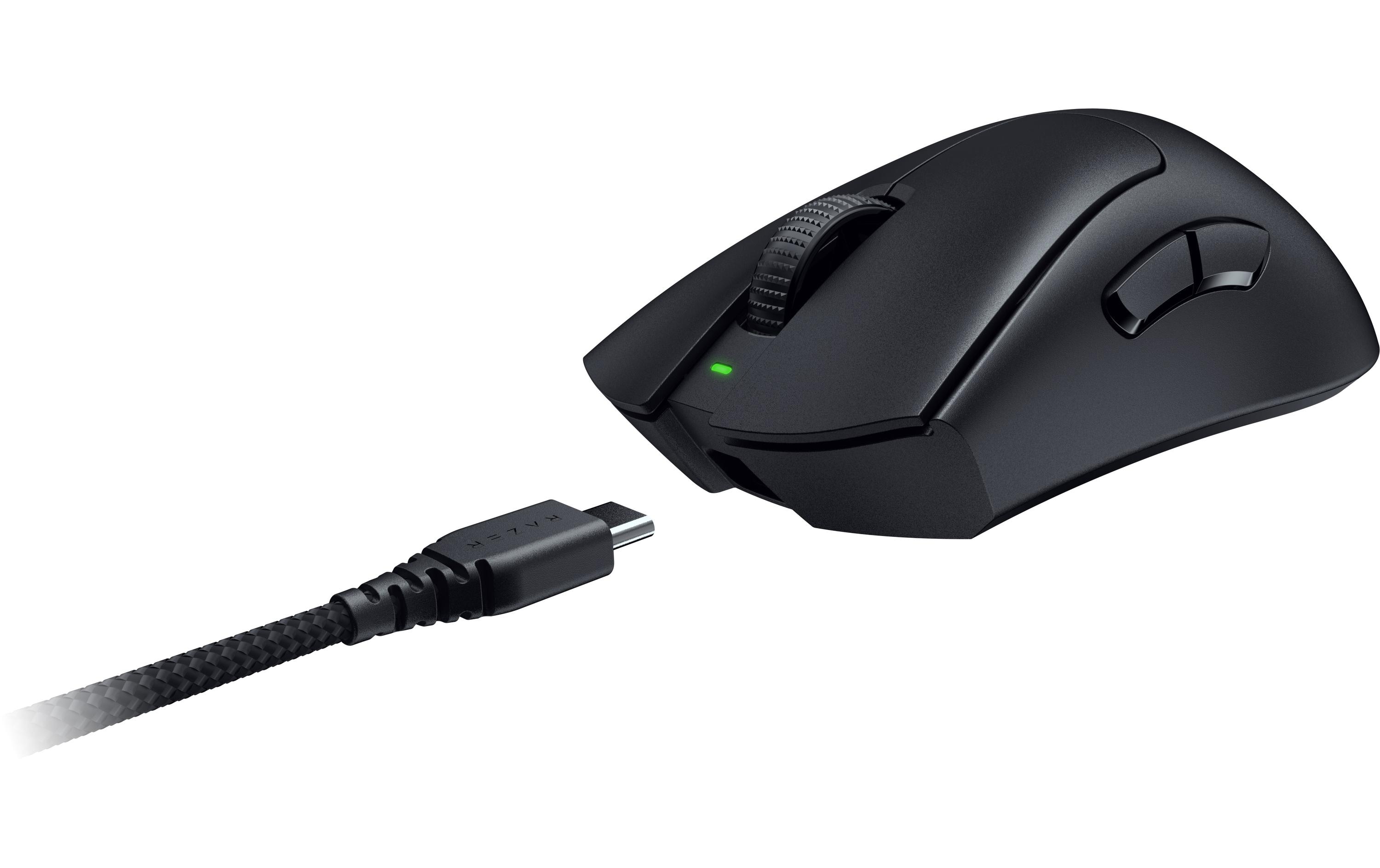 Gaming-Maus DeathAdder V3 Pro Schwarz<br>Leichte, kabellose Gaming-Maus mit 30'000 dpi und einer Batterielebensdauer von bis zu 90 Stunden