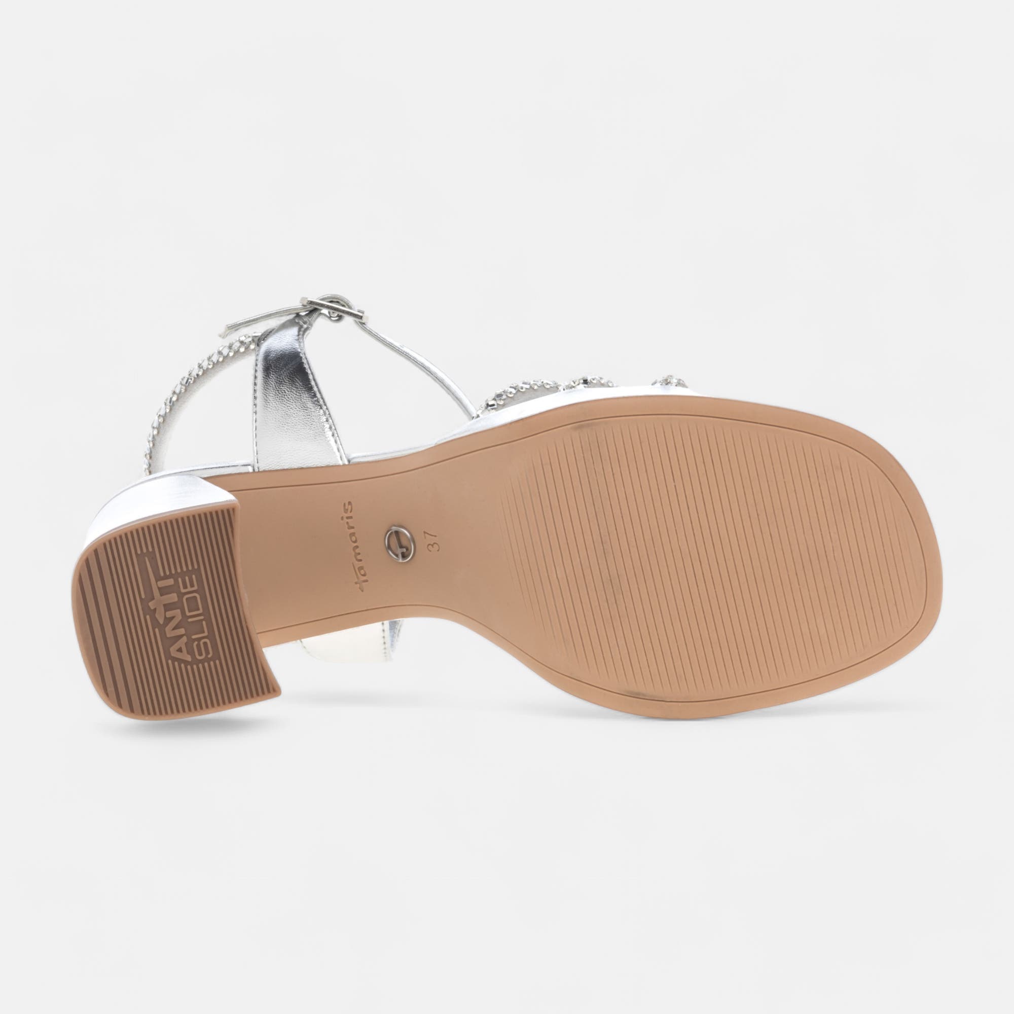 Nu-pieds à talon Femme argent