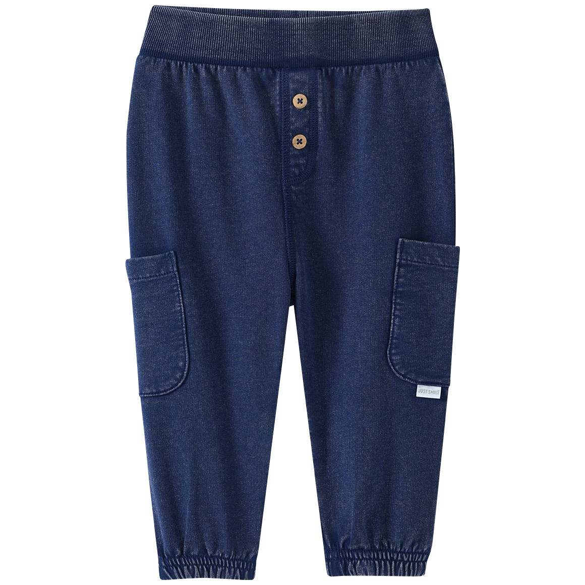 Topomini Baby Pull-on-Hose in Denim-Optik dunkelblau
