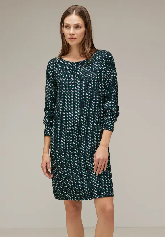 Viskosekleid mit Muster - gentle green