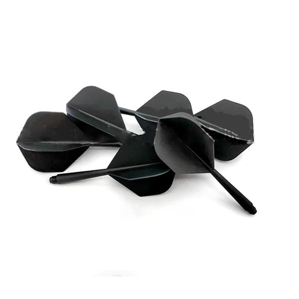 INF Svarte dartskaft i plast - 6-pakning  12