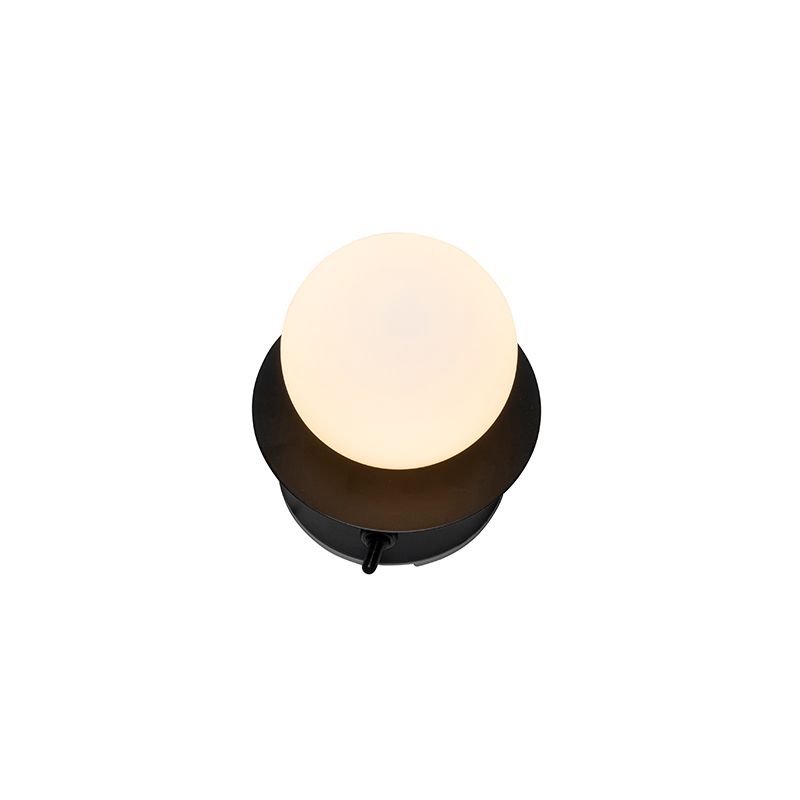 Wandlamp zwart IP44 met schakelaar - Cederic