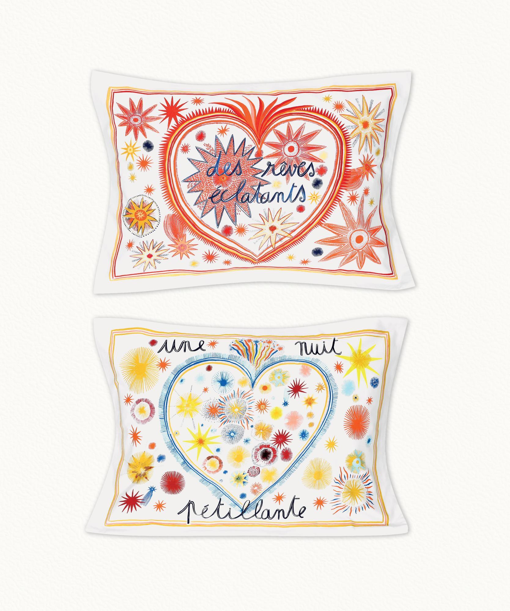 2 Taies d' oreiller Nocturne  50 x 70cm - Rectangle