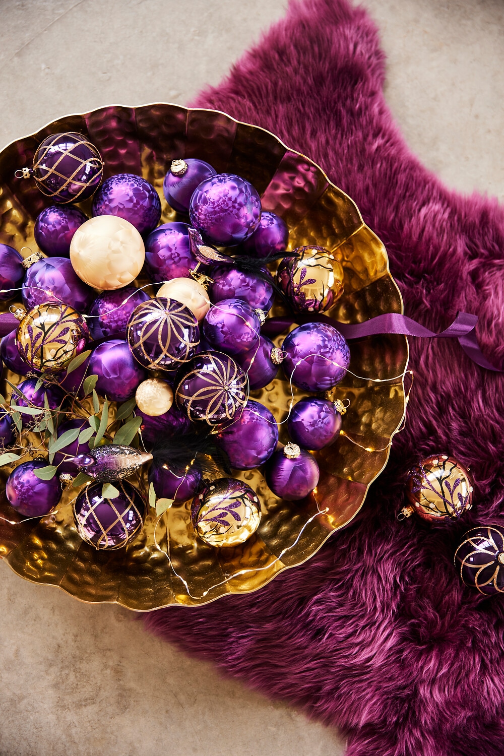 Creativ deco Dekoschale »Weihnachtsdeko« mit Struktur-Rand