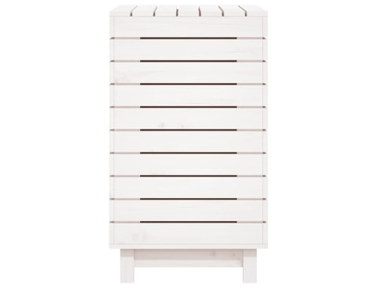 VIDAXL - Panier à linge blanc 88,5x44x76 cm bois massif de pin
