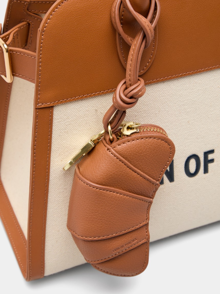 Charm porta-moedas em forma de croissant
