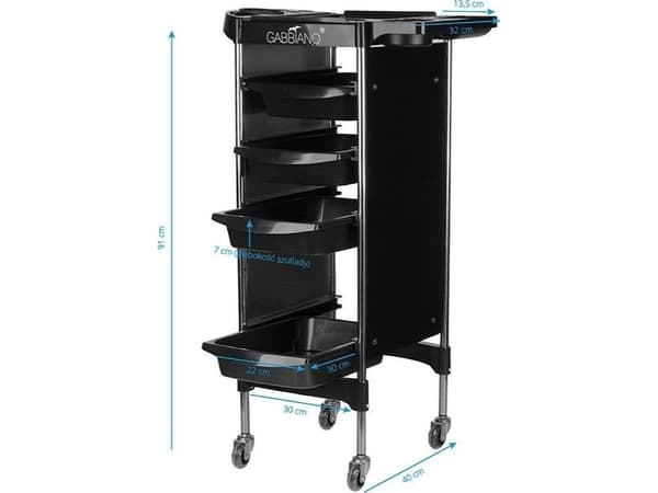 Activeshop Gabbiano frisørassistent FX11-2 svart