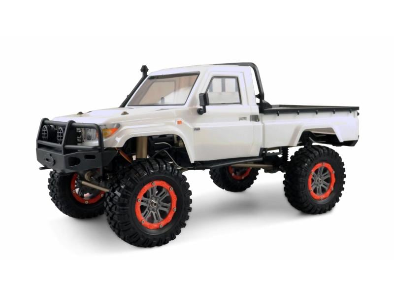 Amewi Scale Crawler AMXRock RCX10P Pro Weiss, ARTR, 1:10 Rockcrawler mit Differntialsperren, 2-Gang Getriebe und Portalachsen