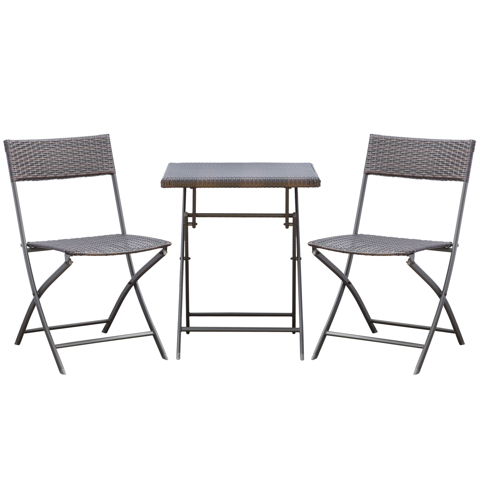 Outsunny Gartenmöbel als 3-teiliges Set schwarz