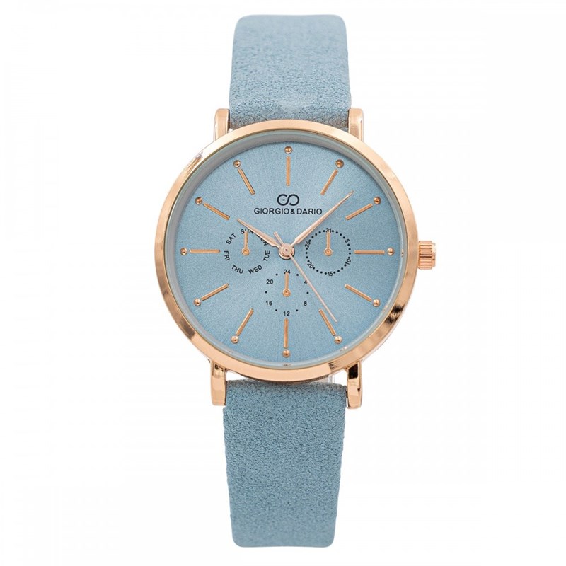 Montre Femme GIORGIO bracelet Cuir Bleu