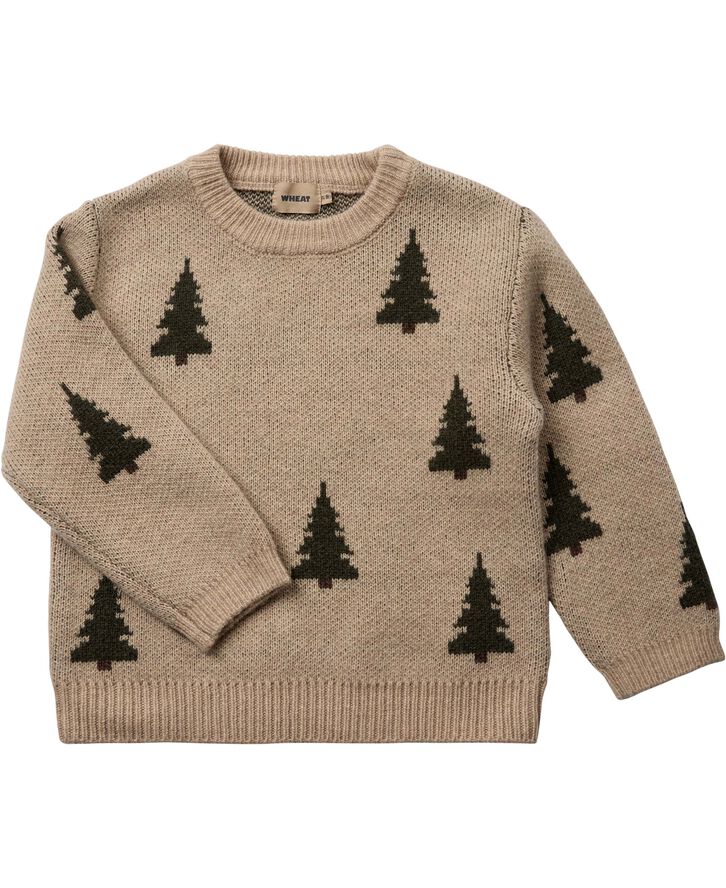 Wheat Jacquard Strik Pullover Mimi Offwhite