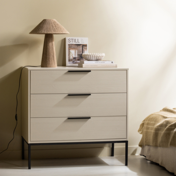 WOOOD ladekast Adam dust grenenhout 93 x 94 x 52 cm