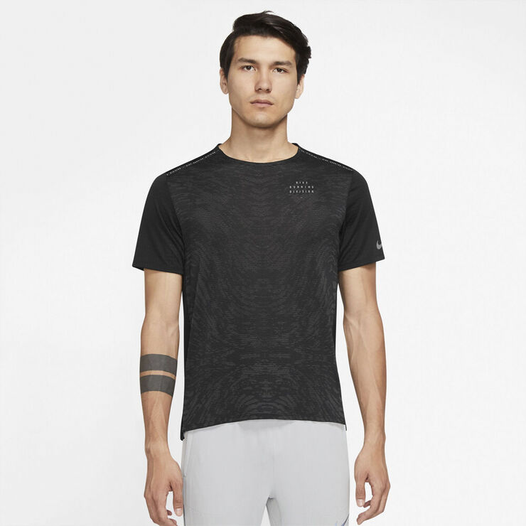 Nike Dri Fit Run Division Rise 365 Lobe T Shirt Sort
