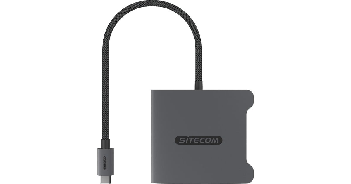 SitecomUSB-C naar Triple HDMI adapter  (Grijs)