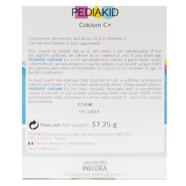 Pediakid Cálcio+ Caixa com 14 sachês