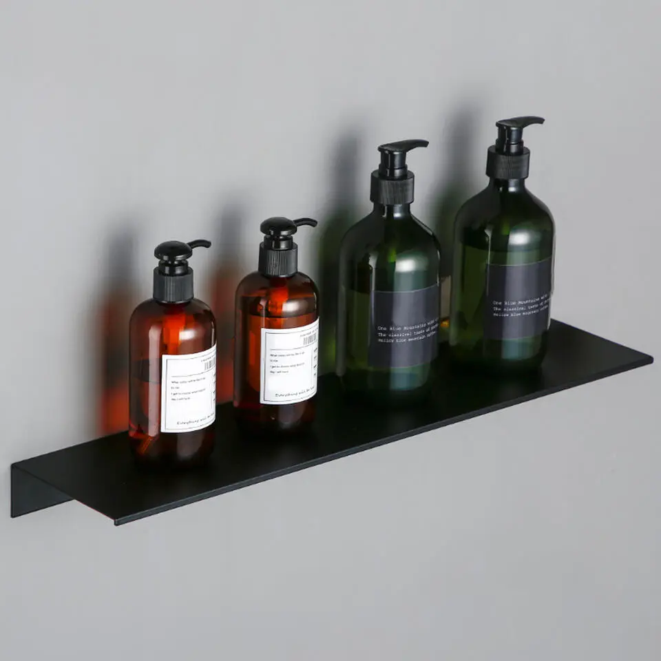 QUVIO Muur plank staal - Zwart