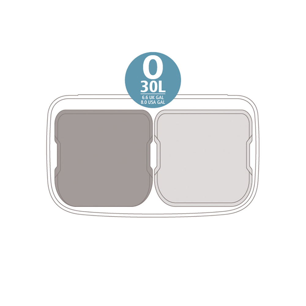Brabantia Bo Touch Bin Hi Afvalemmer 2 x 30 L - Zwart