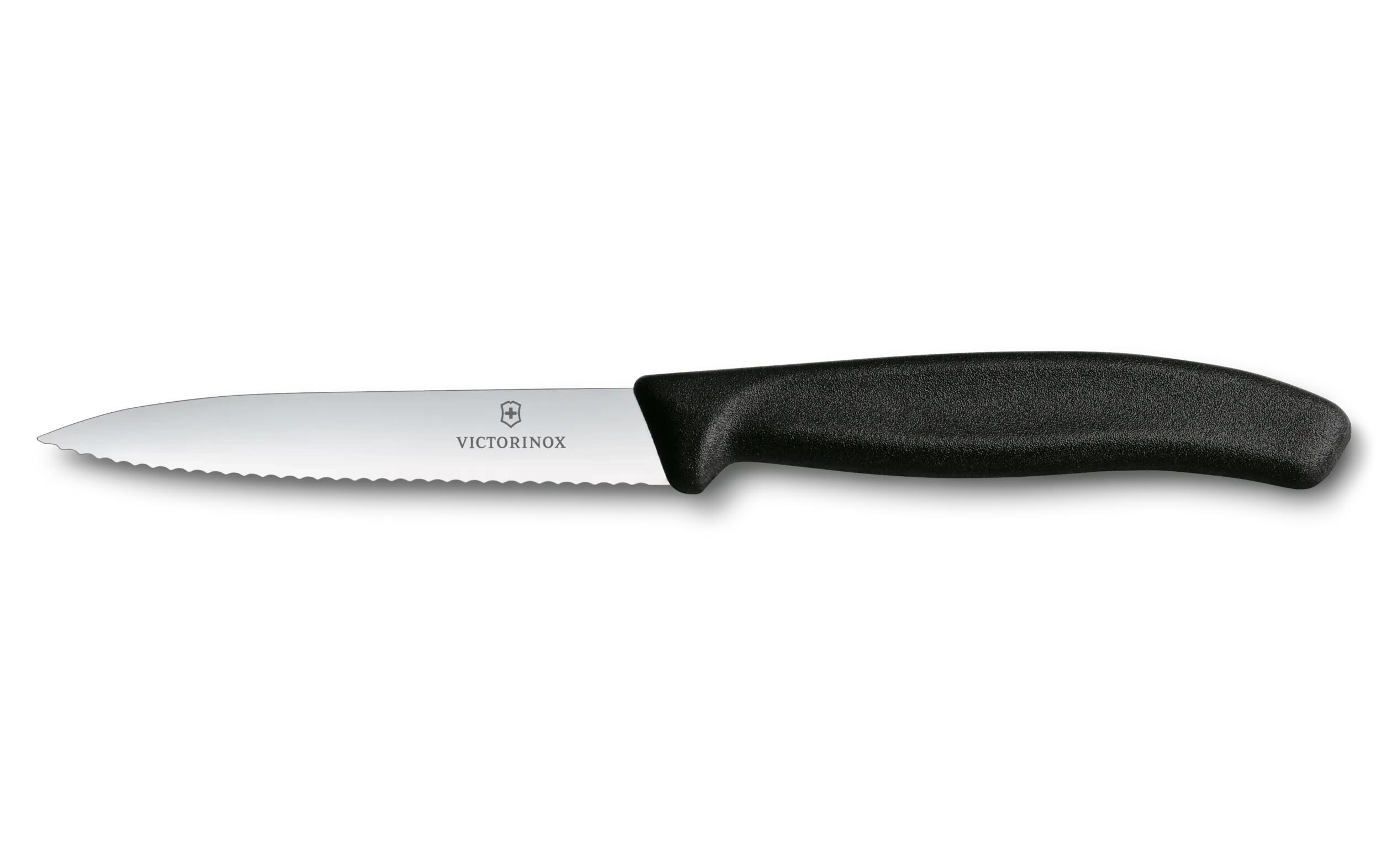 Gemüsemesser Swiss Classic 6 Stück, Schwarz, 8 cmPraktisches Gemüsemesser mit Wellenschliff