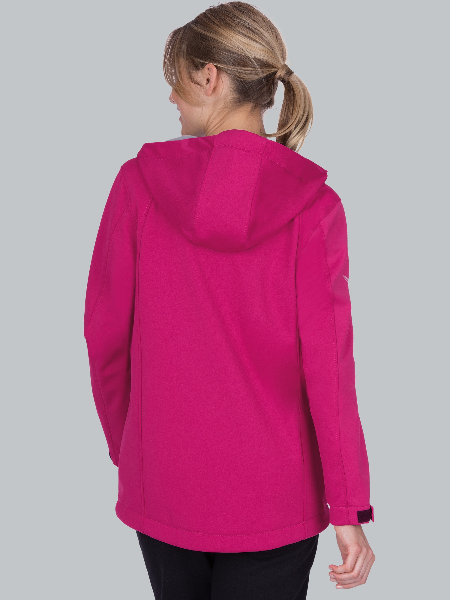 Taillierte Softshell–Kapuzenjacke Hibiskus