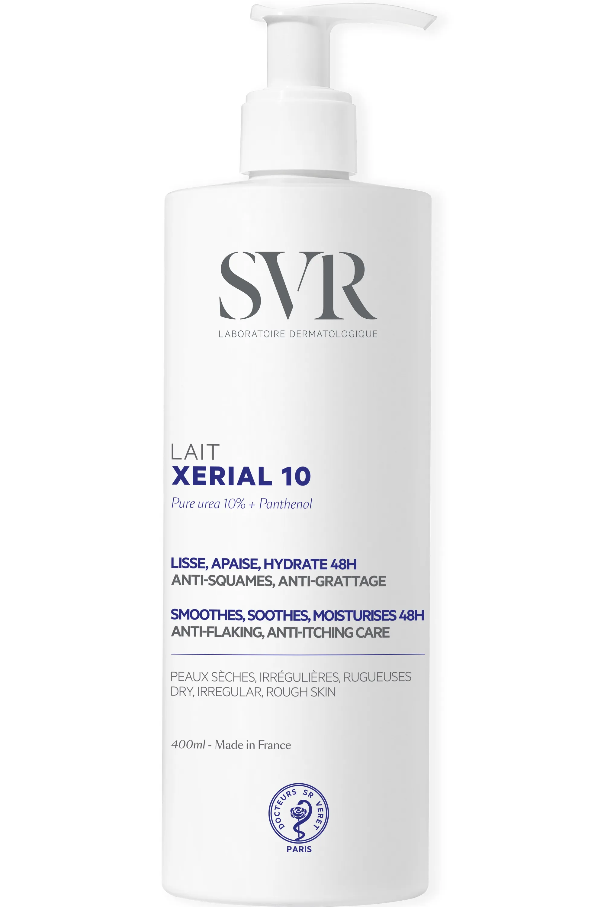 SVR Lait corps anti-squames et anti-grattage 48h Xerial-400 ml