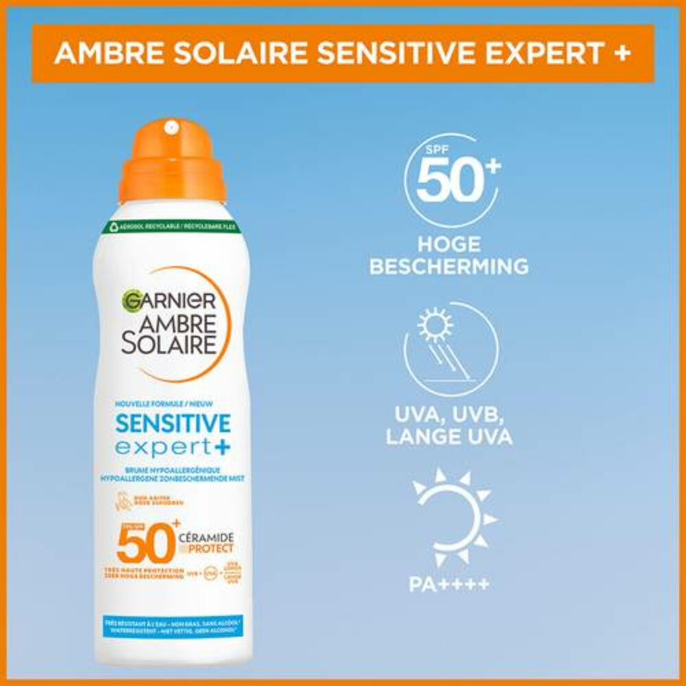 Garnier Ambre Solaire Sensitive Expert+ Dry Mist Spray SPF 50+150 ml