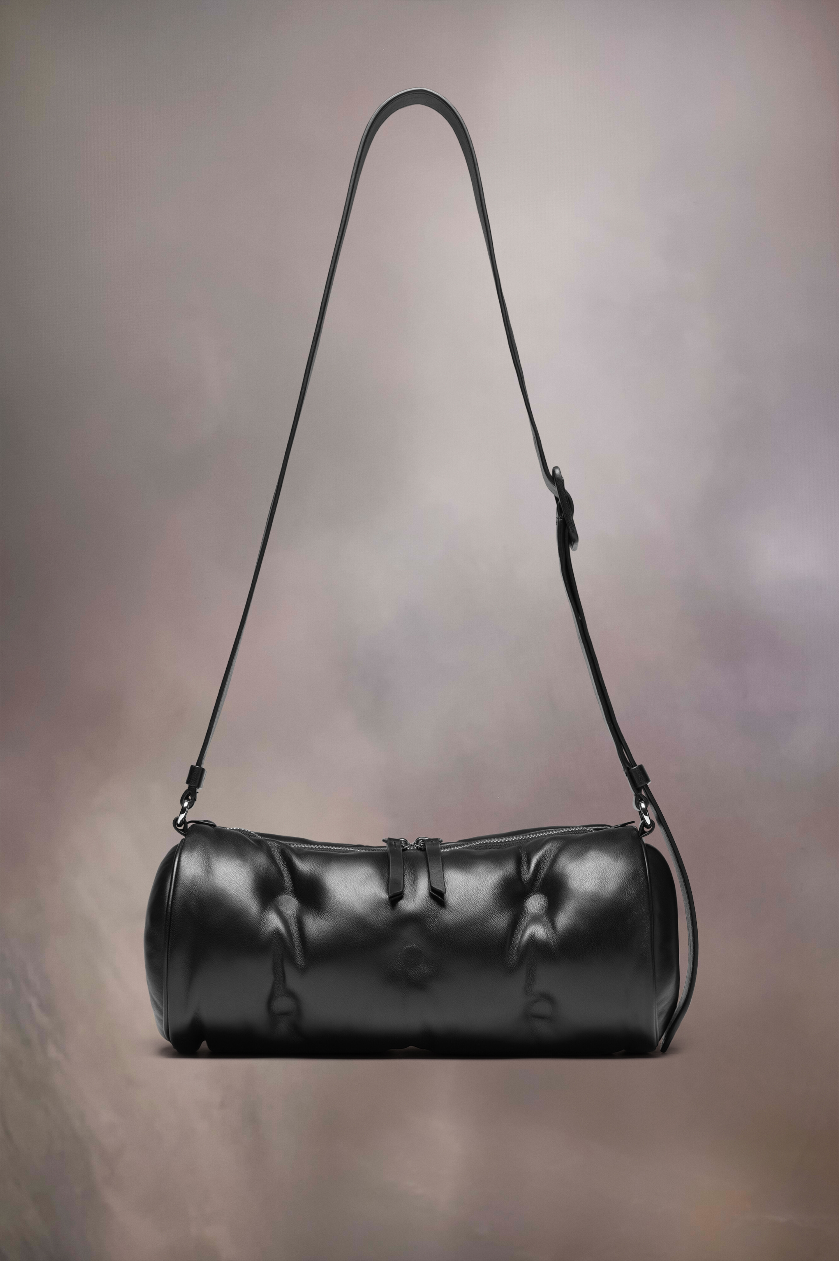Sac polochon Glam Slam noir en cuir