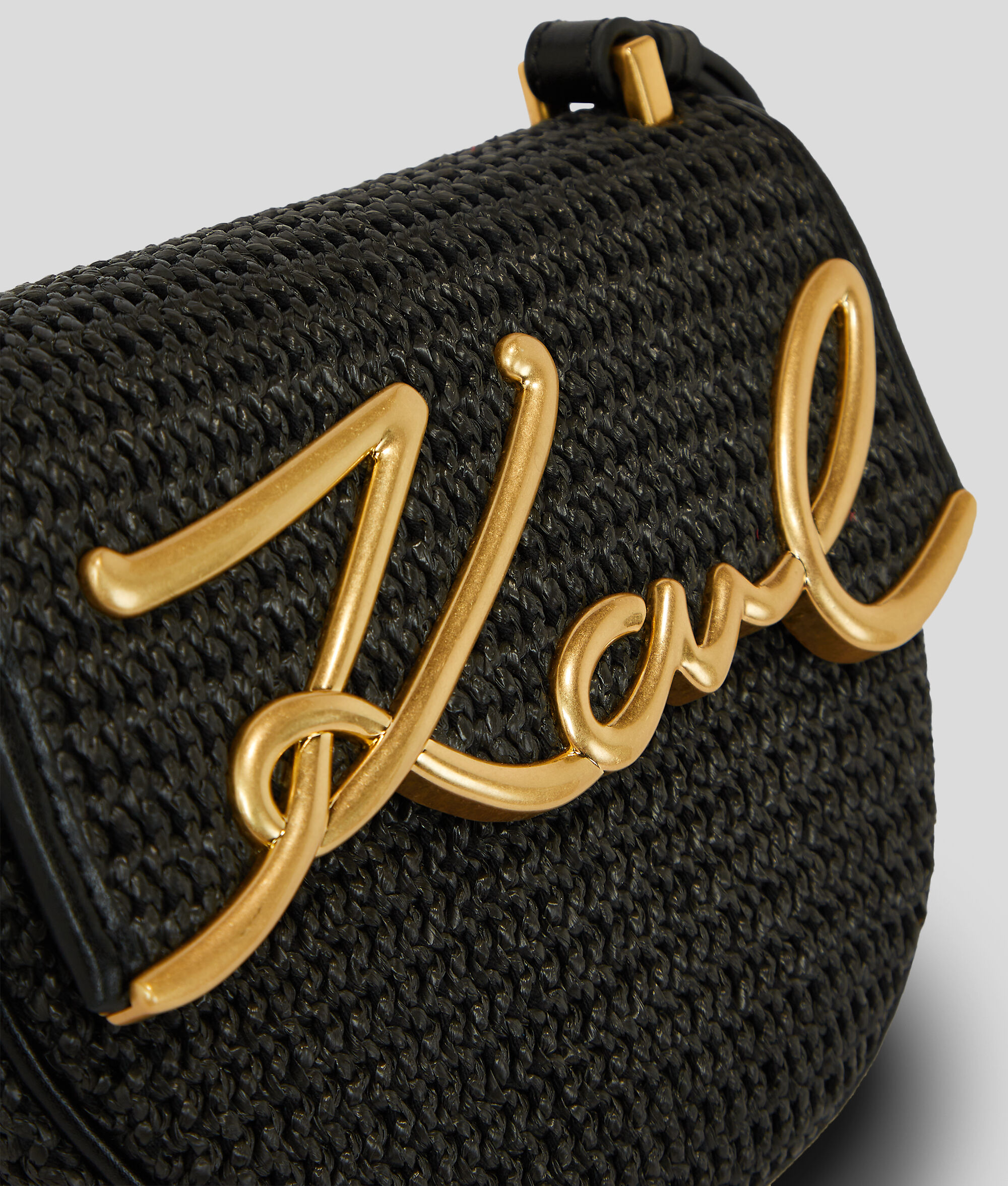 PETIT SAC SELLE K/SIGNATURE EN RAPHIA