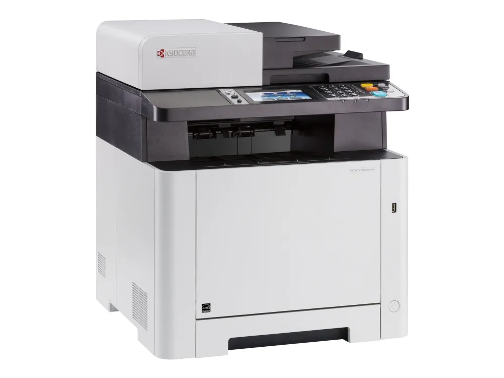 Kyocera ECOSYS M5526cdw - Multifunktionsprinter - farve - laser - Legal (216 x 356 mm)/A4 (210 x 297 mm) (original) - A4/Legal (medie) - op til 26 spm (kopiering) - op til 26 spm (udskriver) - 300 ark - 33.6 Kbps - USB 2.0, Gigabit LAN, USB vært, Wi-