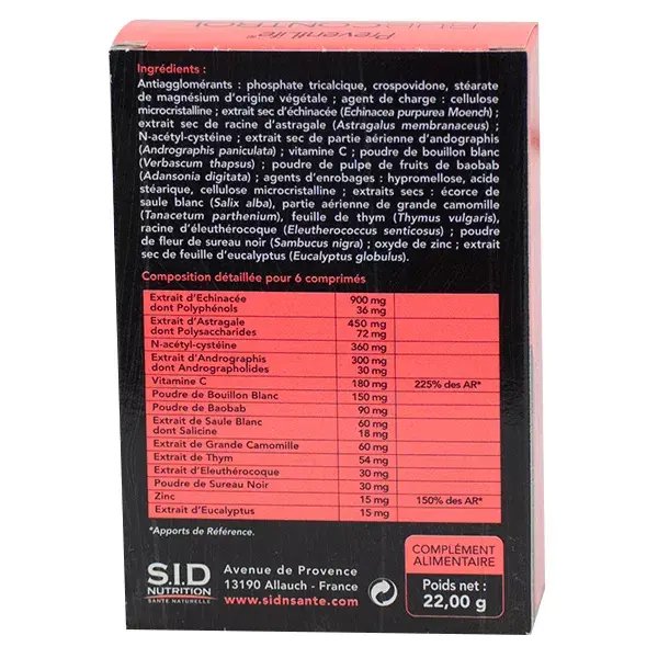 SID Nutrition Prevent Life Rubcontrol 30 comprimidos
