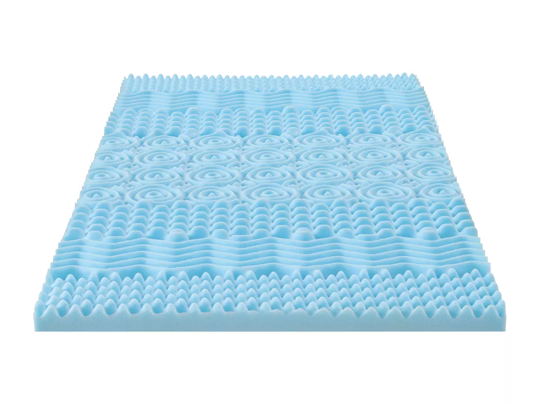 Surmatelas 140 x 190 cm mémoire de forme 7 zones rafraîchissant ép.5cm - VENARI de YSMÉE