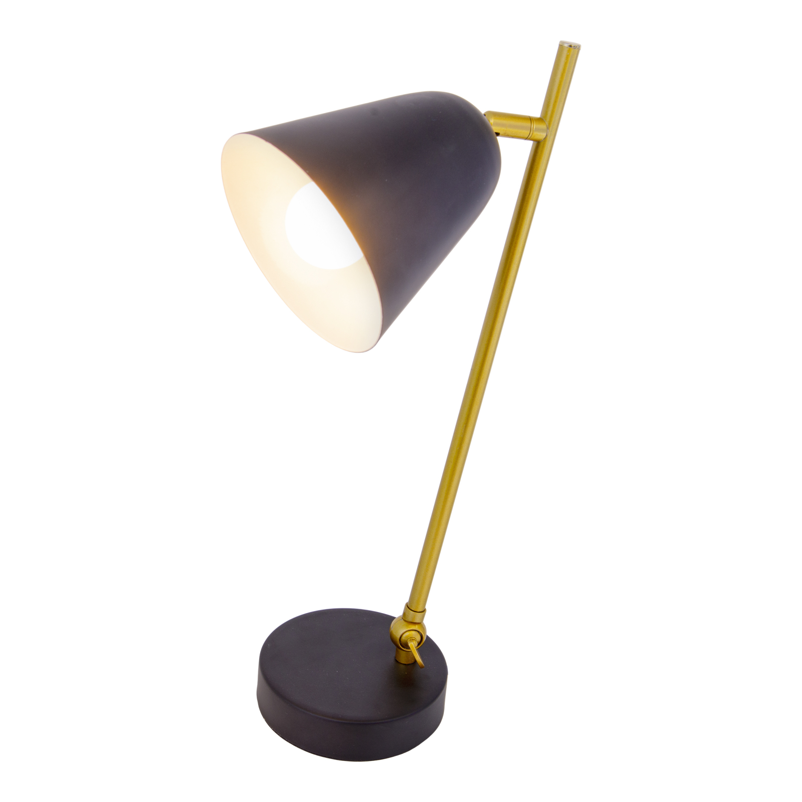 Tischleuchte - schwarz-goldfarben - 42,5 cm
