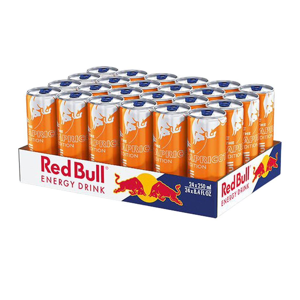 24x Red Bull The Apricot Edition Energy Drink DOSE 24x250ml=6L MHD:14.3.25