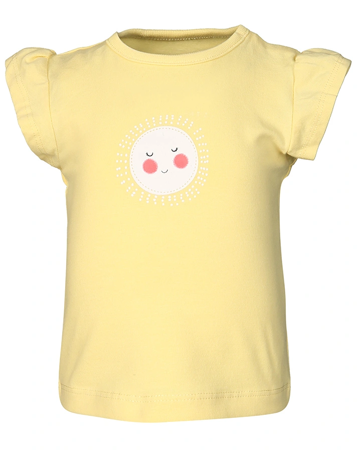 T-Shirt NBFJASMIN mit Shorts in pastellgelb/rosa