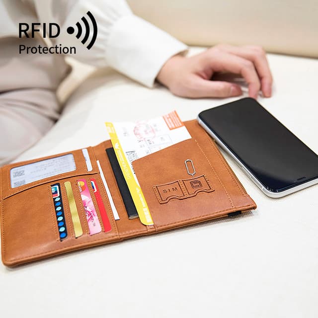 Slim RFID-blokerende paspung