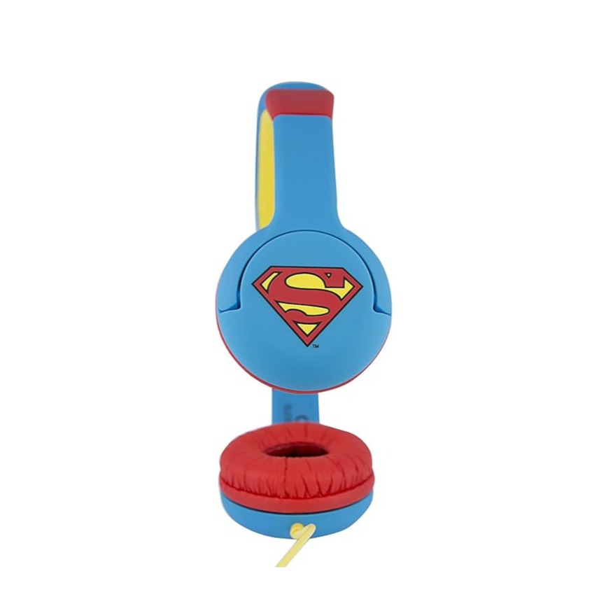 Superman Headset Kinder Kopfhörer 3.5mm On-Ear 85dB Begrenzte Lautstärke (DC0262) - Blau